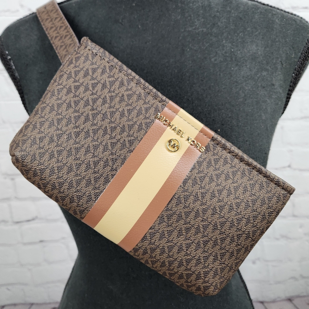 Michael Kors Brown and Cream Bum Bag